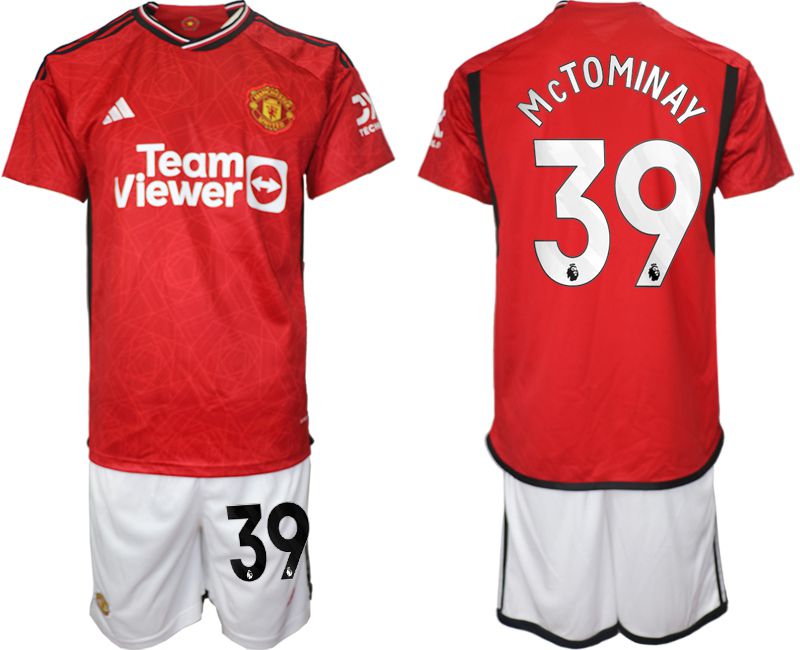 Men 2023-2024 Club Manchester United home red 39 Soccer Jersey